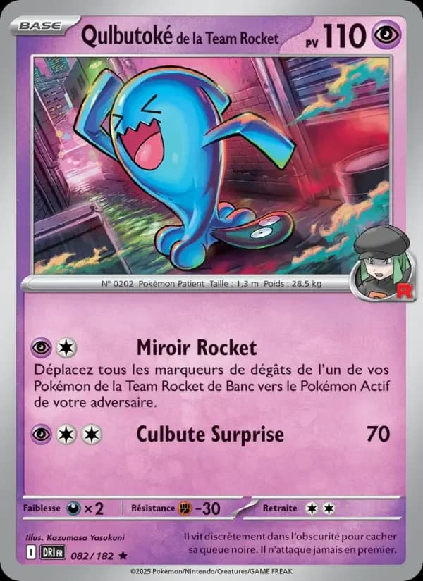 Carte Pokémon Qulbutoké de la Team Rocket #082 — Rivalités Destinées