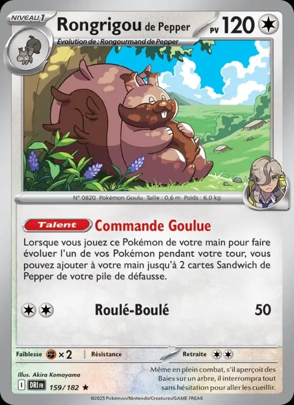 Carte Pokémon Rongrigou de Pepper #159 — Rivalités Destinées