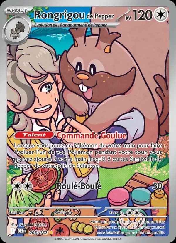 Carte Pokémon Rongrigou de Pepper #205 — Rivalités Destinées