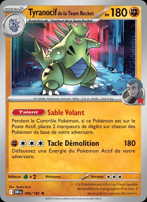 Carte Pokémon Tyranocif de la Team Rocket #096 — Rivalités Destinées