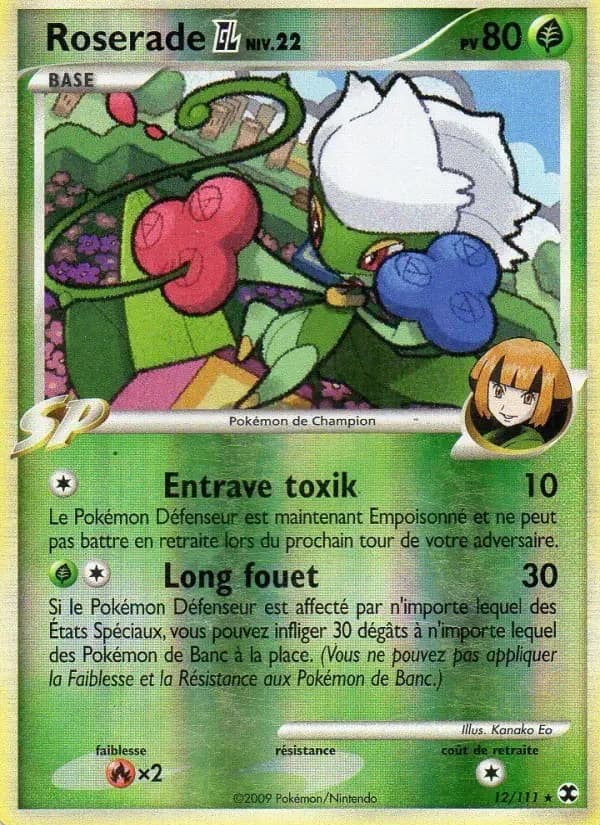 Carte Pokémon Roserade Niv. 22 #12 — Rivaux Émergeants