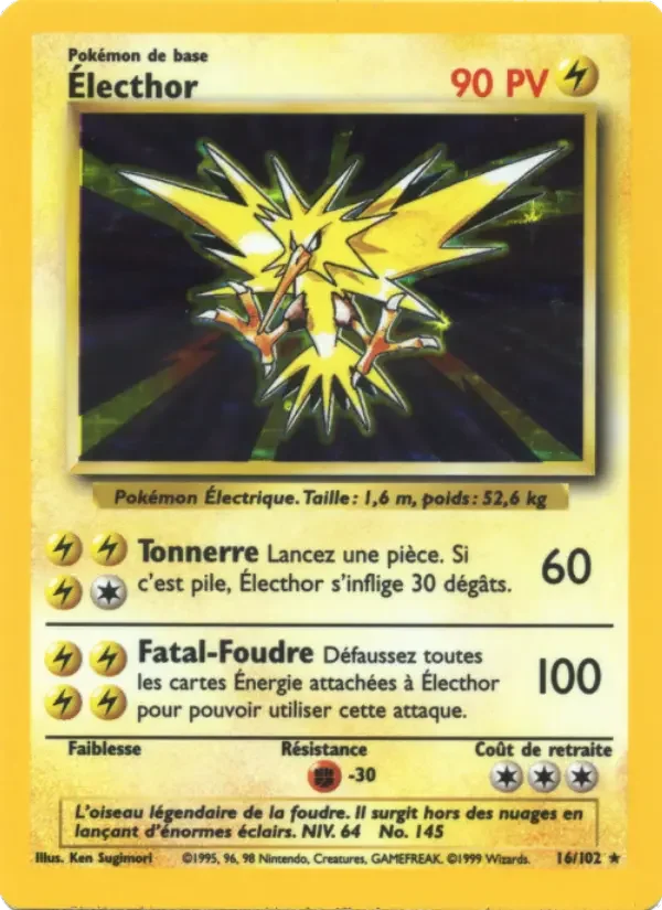 Carte Pokémon Électhor #16 — Set de base