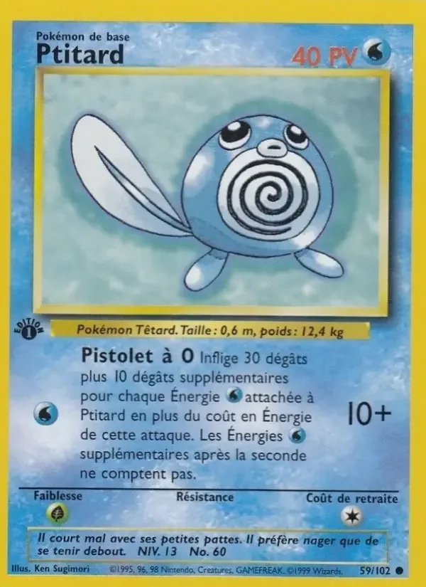 Carte Pokémon Ptitard #59 — Set de base