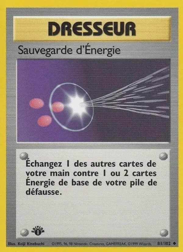 Carte Pokémon Sauvegarde d'Énergie #81 — Set de base