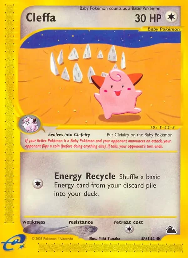 Carte Pokémon Cleffa #48 — Skyridge