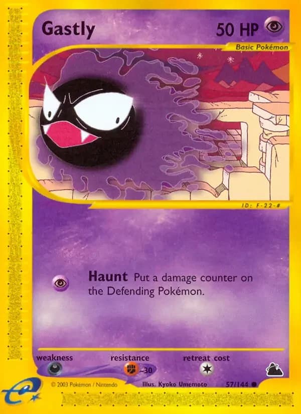 Carte Pokémon Gastly #57 — Skyridge
