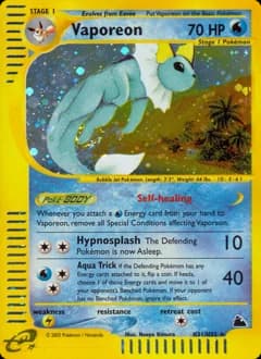 Carte Pokémon Vaporeon #H31 — Skyridge