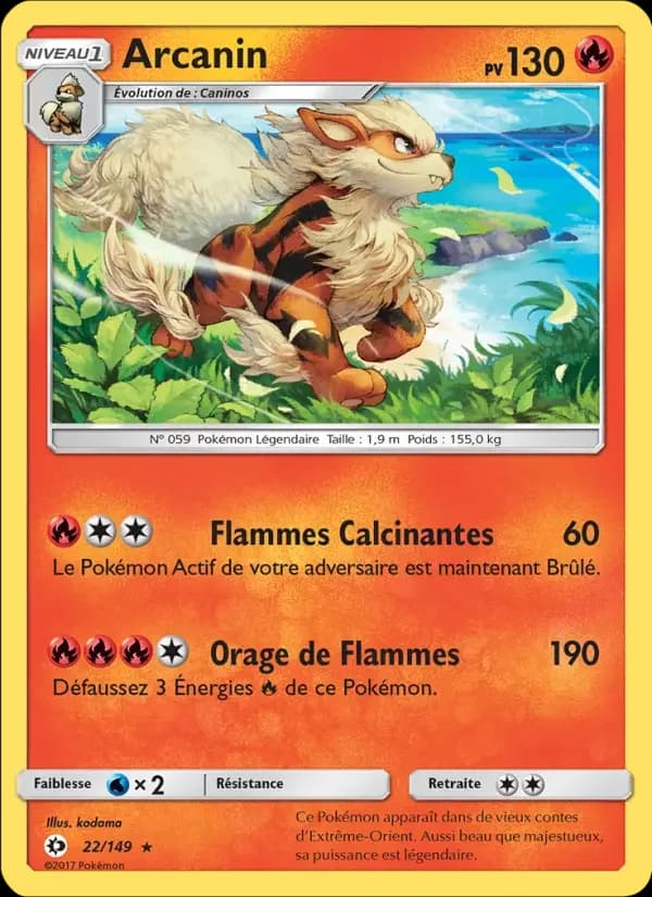 Carte Pokémon Arcanin #22 — Soleil et Lune