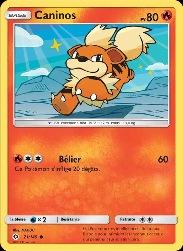 Carte Pokémon Caninos #21 — Soleil et Lune