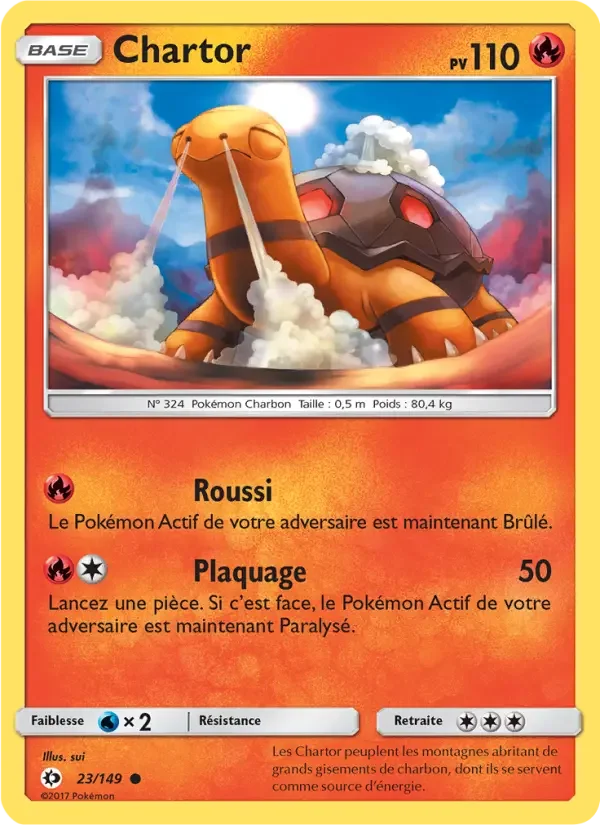 Carte Pokémon Chartor #23 — Soleil et Lune