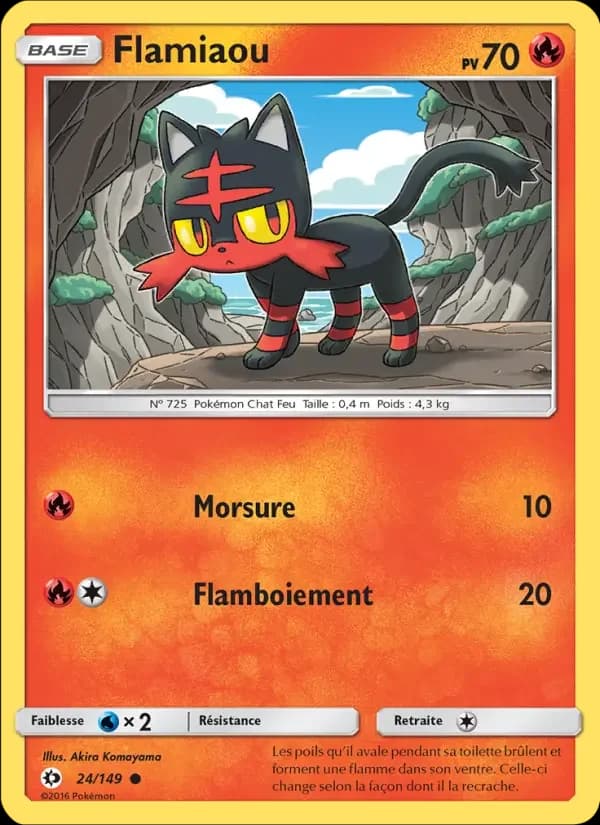 Carte Pokémon Flamiaou #24 — Soleil et Lune