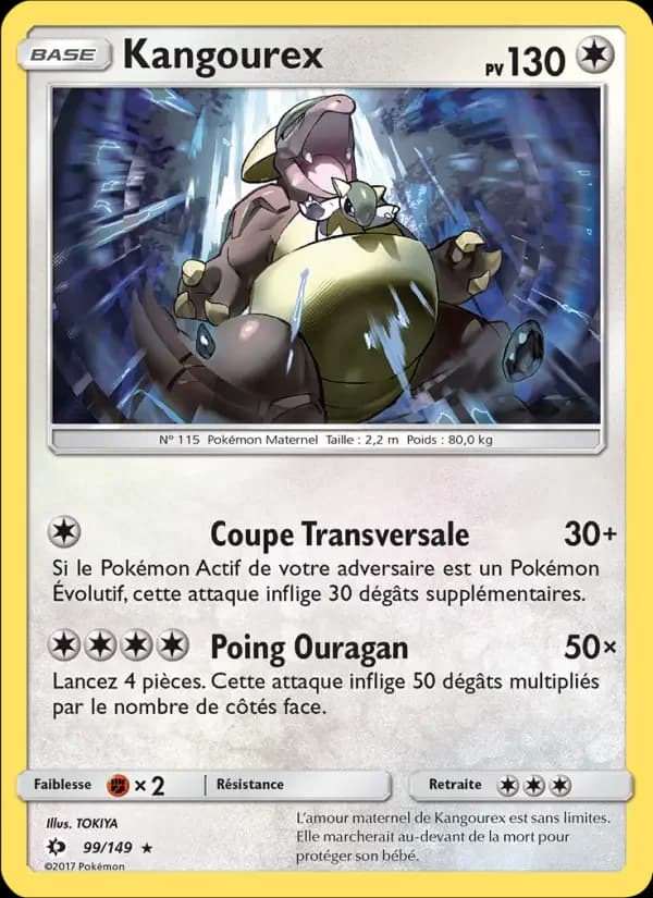 Carte Pokémon Kangourex #99 — Soleil et Lune
