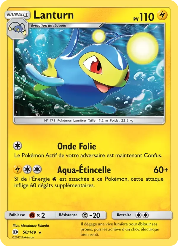 Carte Pokémon Lanturn #50 — Soleil et Lune