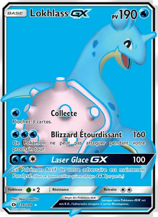 Carte Pokémon Lokhlass GX #139 — Soleil et Lune
