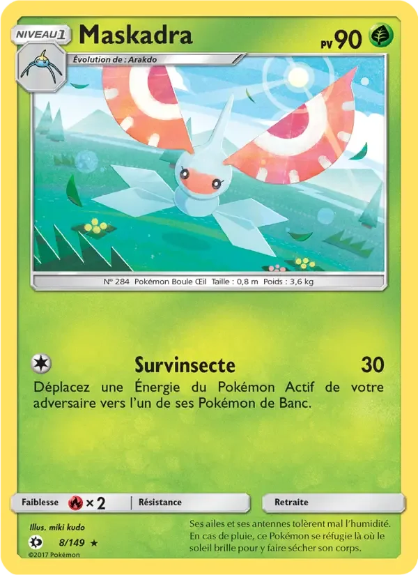 Carte Pokémon Maskadra #8 — Soleil et Lune
