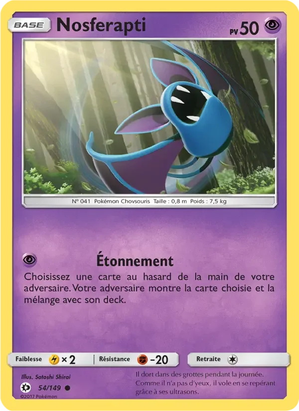 Carte Pokémon Nosferapti #54 — Soleil et Lune