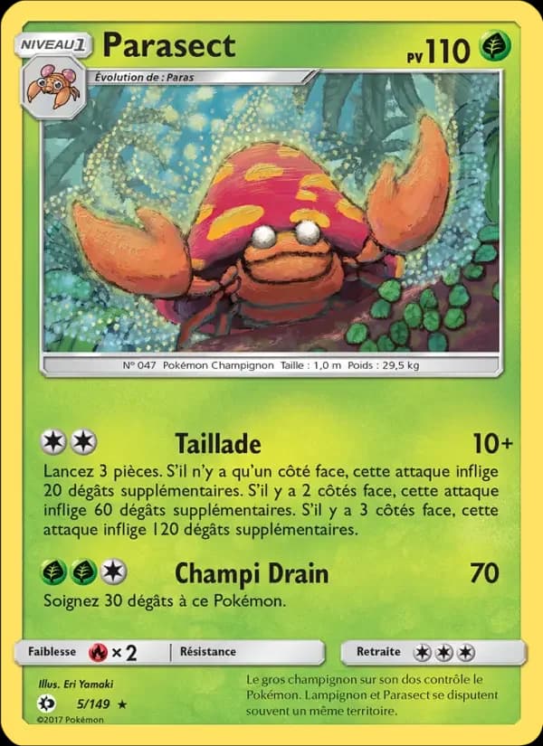 Carte Pokémon Parasect #5 — Soleil et Lune