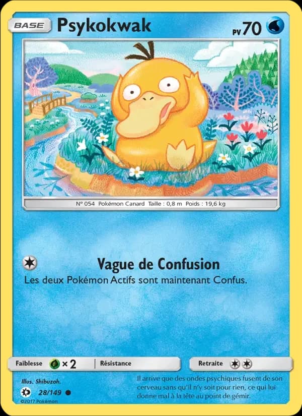 Carte Pokémon Psykokwak #28 — Soleil et Lune