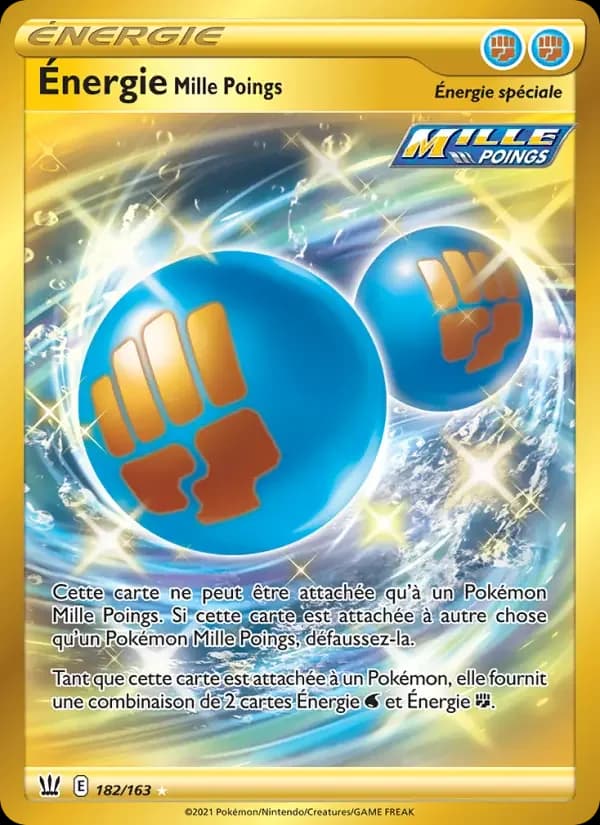 Carte Pokémon Énergie Mille Poings #182 — Styles de Combat