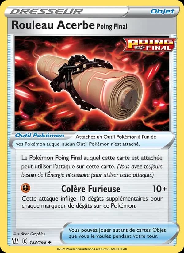 Carte Pokémon Rouleau Acerbe Poing Final #133 — Styles de Combat