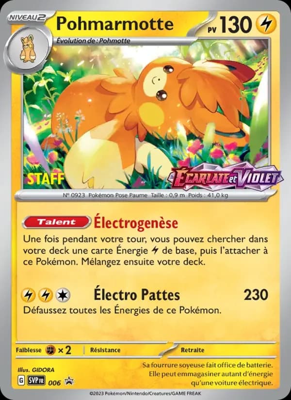 Carte Pokémon Pohmarmotte #6 — Promos Écarlate et Violet