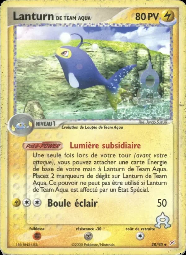 Carte Pokémon Lanturn de Team Aqua #28 — Team Magma vs Team Aqua