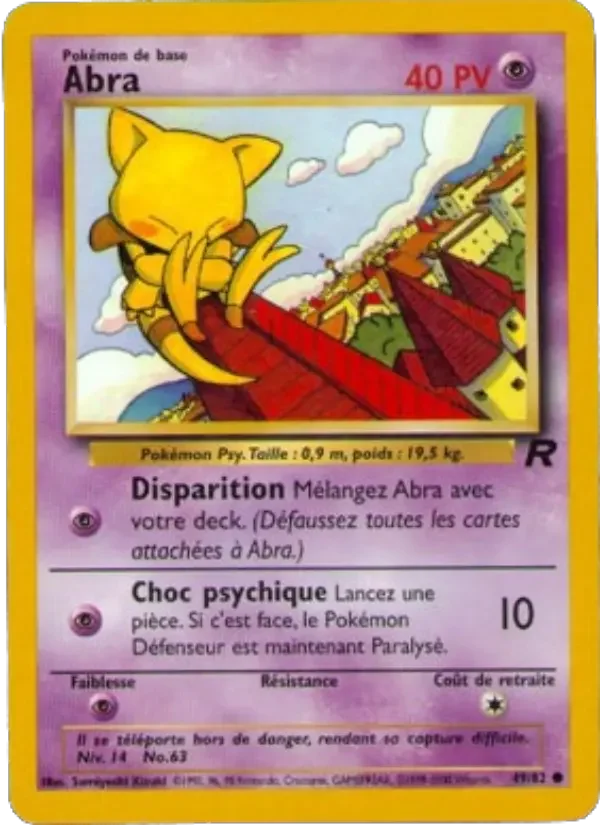 Carte Pokémon Abra #49 — Team Rocket