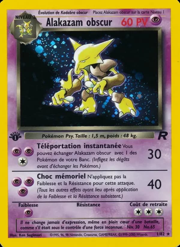 Carte Pokémon Alakazam obscur #1 — Team Rocket