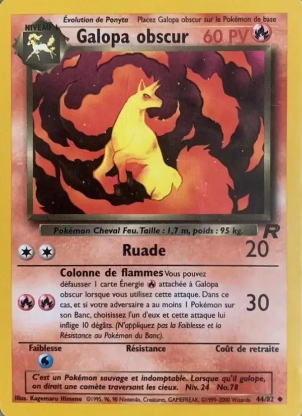 Carte Pokémon Galopa obscur #44 — Team Rocket