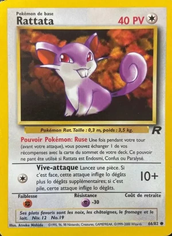 Carte Pokémon Rattata #66 — Team Rocket