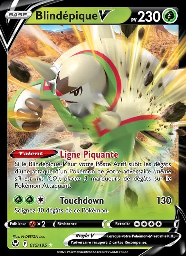 Carte Pokémon Blindépique V #015 — Tempête Argentée