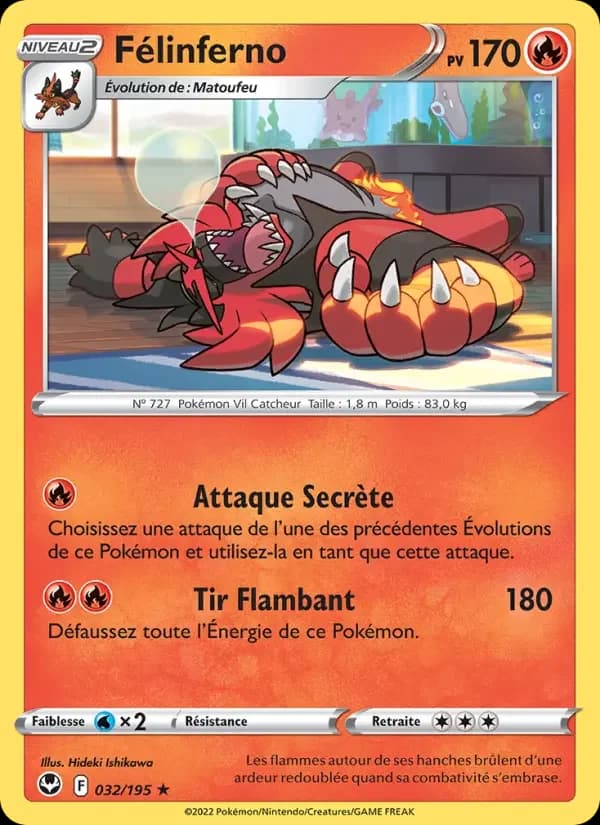 Carte Pokémon Félinferno #032 — Tempête Argentée