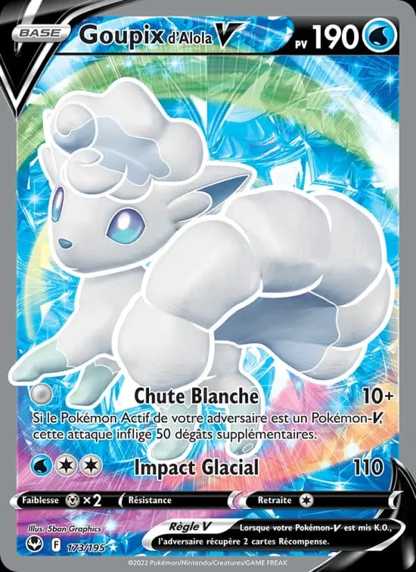 Carte Pokémon Goupix d'Alola V #173 — Tempête Argentée