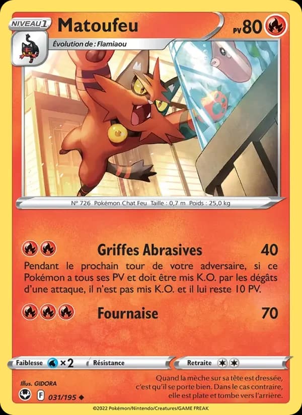 Carte Pokémon Matoufeu #031 — Tempête Argentée