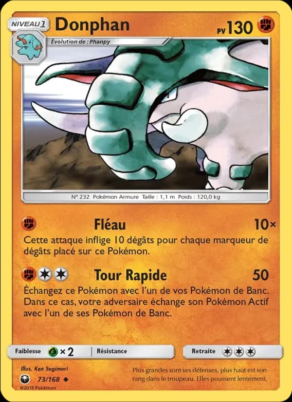 Carte Pokémon Donphan #73 — Tempête Céleste