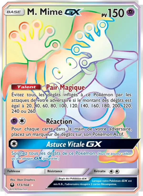 Carte Pokémon M. Mime GX #173 — Tempête Céleste