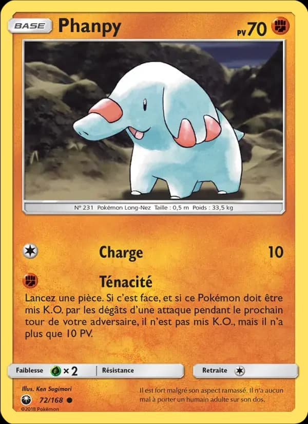 Carte Pokémon Phanpy #72 — Tempête Céleste