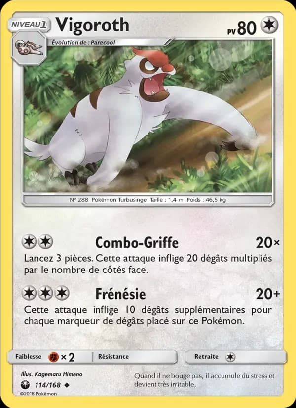 Carte Pokémon Vigoroth #114 — Tempête Céleste