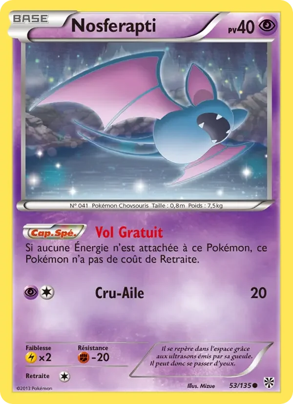 Carte Pokémon Nosferapti #53 — Tempête Plasma