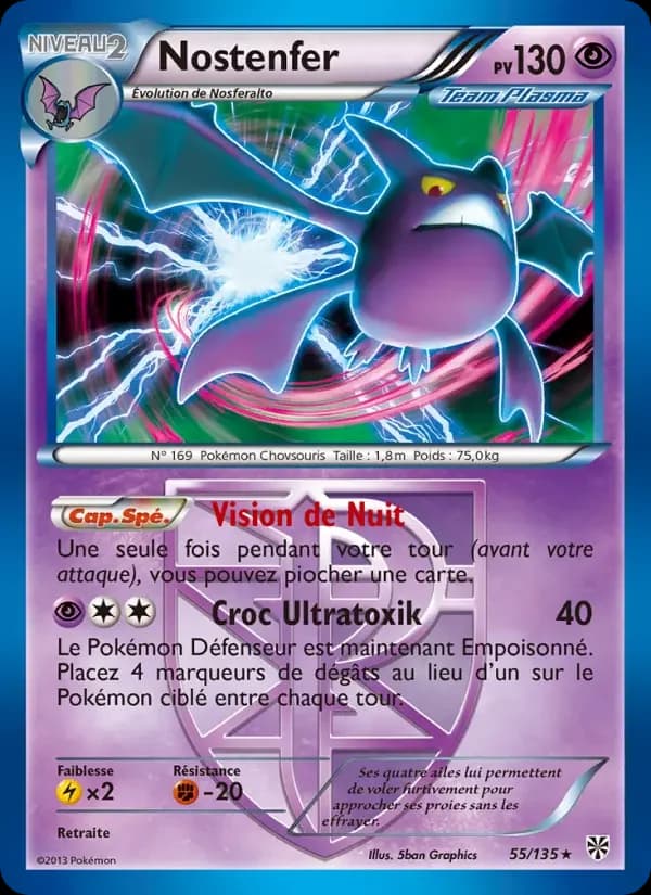 Carte Pokémon Nostenfer #55 — Tempête Plasma
