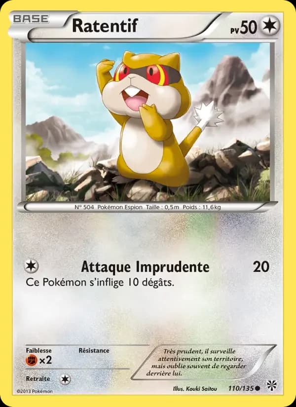 Carte Pokémon Ratentif #110 — Tempête Plasma