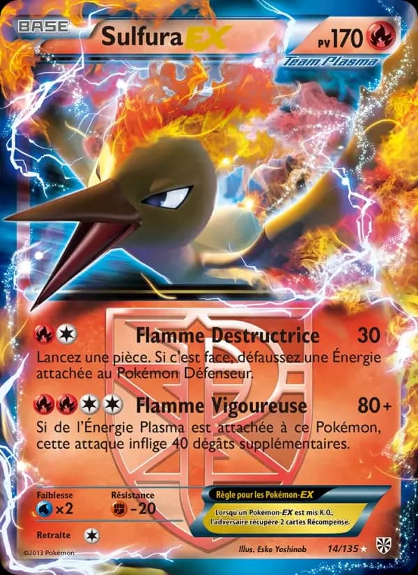 Carte Pokémon Sulfura-EX #14 — Tempête Plasma