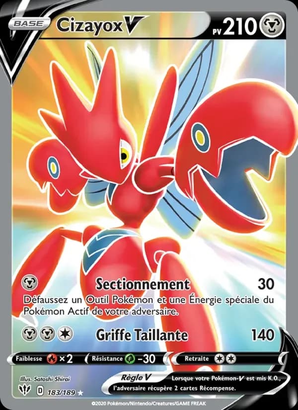 Carte Pokémon Cizayox V #183 — Ténèbres Embrasées