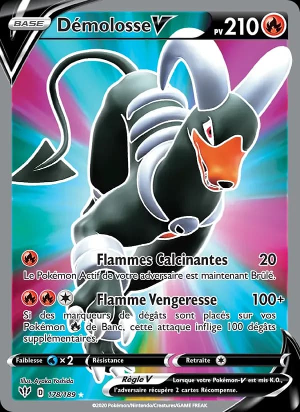 Carte Pokémon Démolosse V #178 — Ténèbres Embrasées