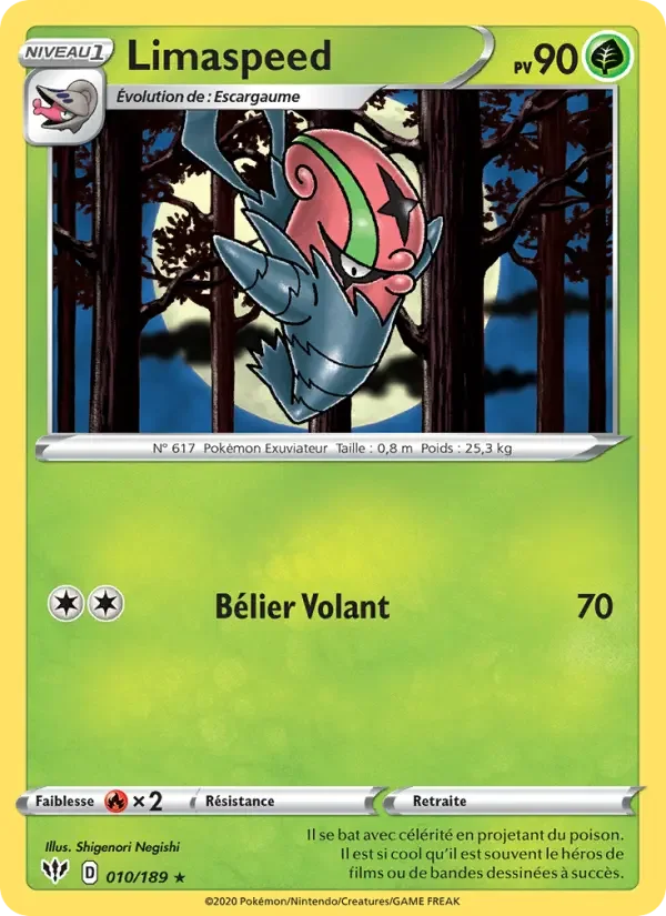 Carte Pokémon Limaspeed #10 — Ténèbres Embrasées