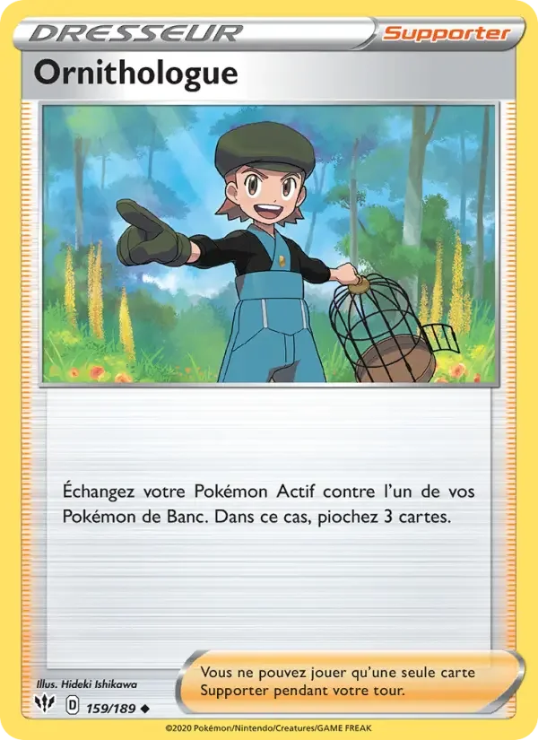 Carte Pokémon Ornithologue #159 — Ténèbres Embrasées