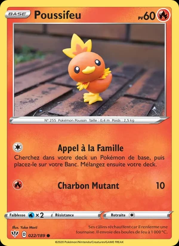 Carte Pokémon Poussifeu #22 — Ténèbres Embrasées