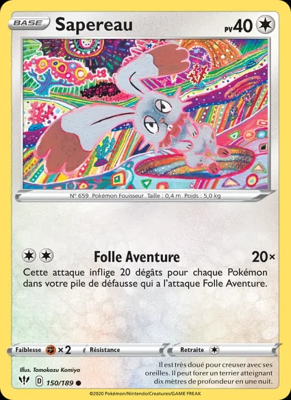 Carte Pokémon Sapereau #150 — Ténèbres Embrasées