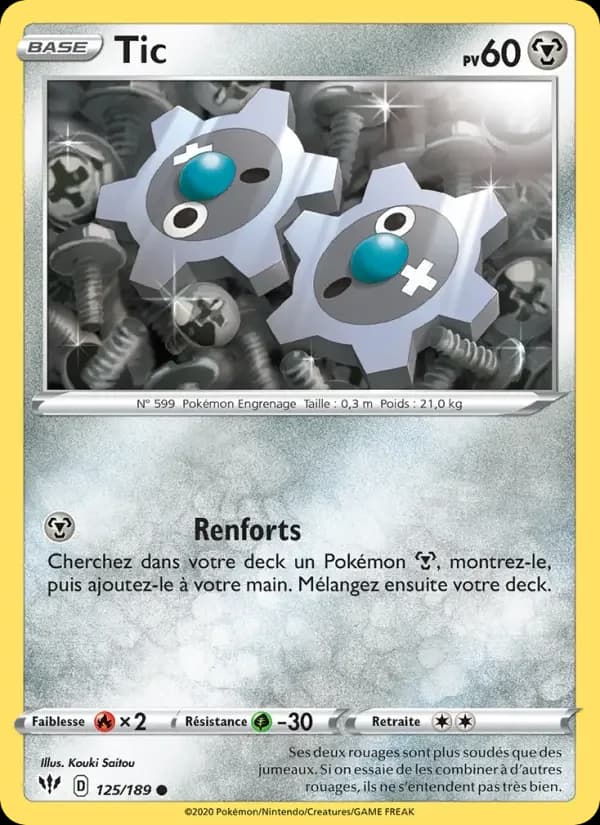 Carte Pokémon Tic #125 — Ténèbres Embrasées