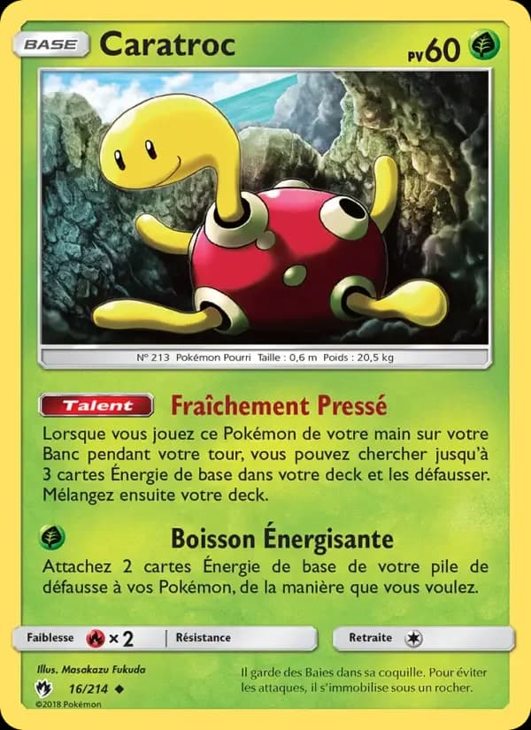 Carte Pokémon Caratroc #16 — Tonnerre Perdu